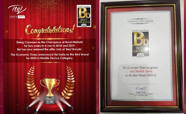 Itel India | The Economic Times - Best Mobile Brand Awards 2020